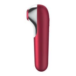 SATISFYER - DUAL LOVE VIBRATOR AND SUCTIONER WITH PULSED AIR RED 2